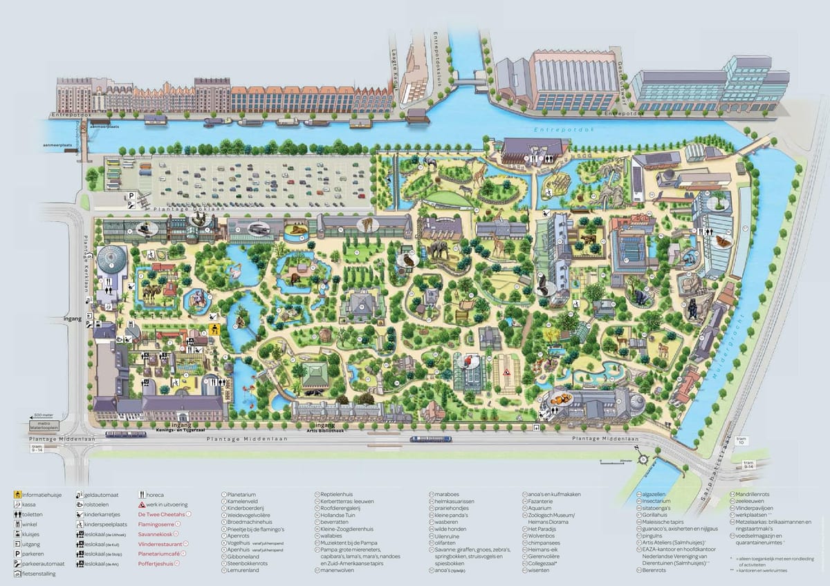 地图姆斯特丹动物园