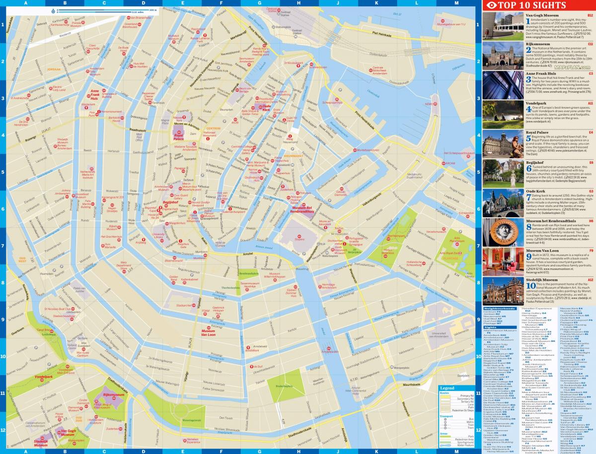 阿姆斯特丹市地图与旅游景点