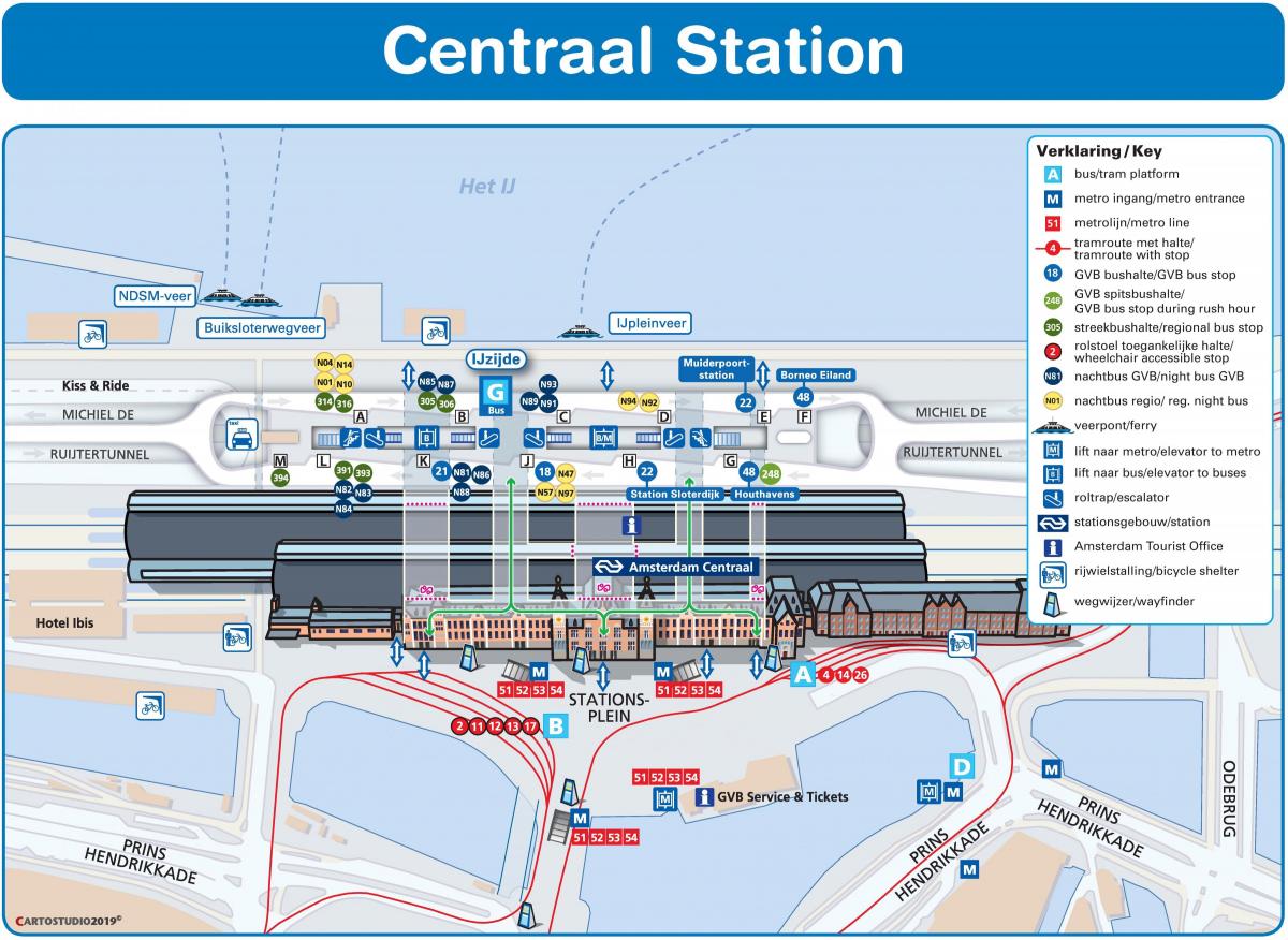 阿姆斯特丹中央火车站地图