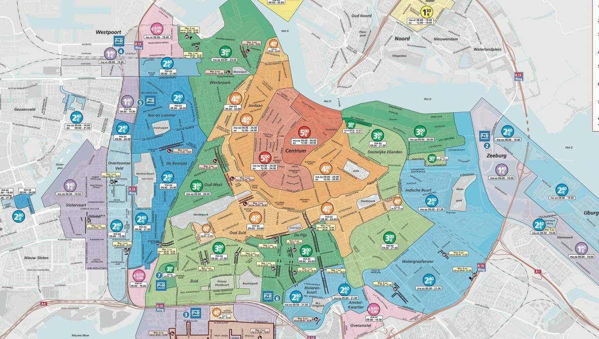 停车的地图阿姆斯特丹