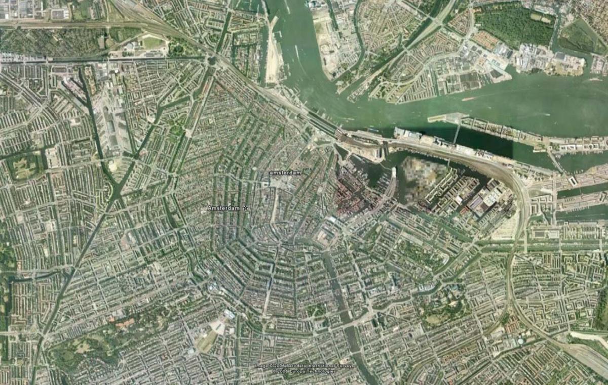 地图阿姆斯特丹的卫星 
