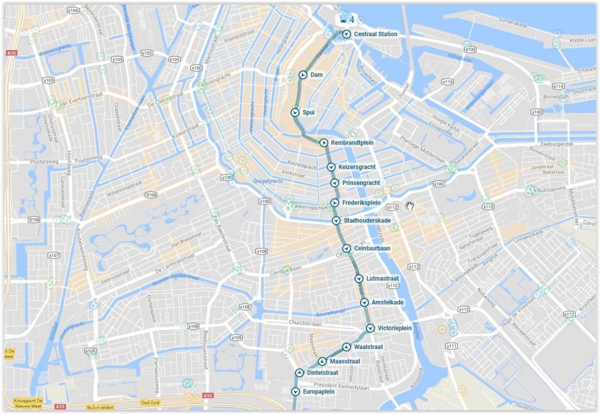 阿姆斯特丹的电车路线图4