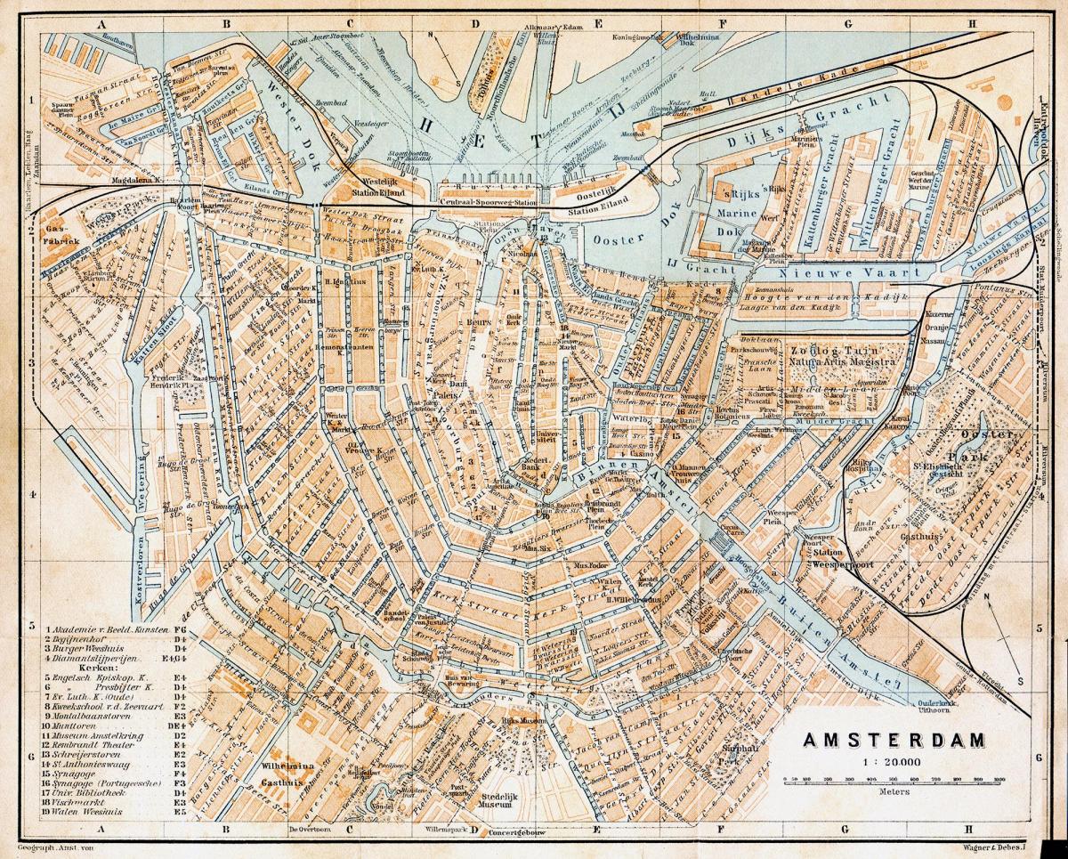 阿姆斯特丹老城的地图
