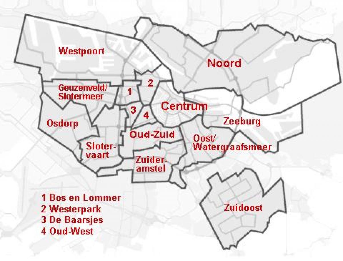 居民区在阿姆斯特丹地图
