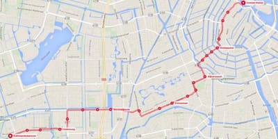电车2路线图阿姆斯特丹