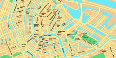 区的阿姆斯特丹地图
