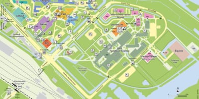 地图的科学园区的阿姆斯特丹
