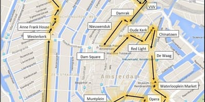 阿姆斯特丹走旅游地图