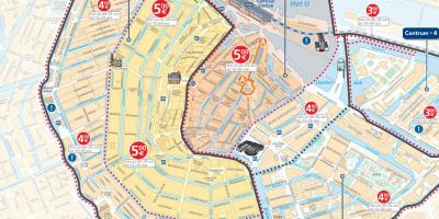 阿姆斯特丹的停车区的地图