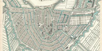 地图的复古阿姆斯特丹