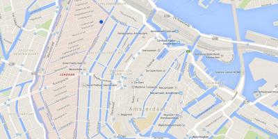 地图上的约旦阿姆斯特丹