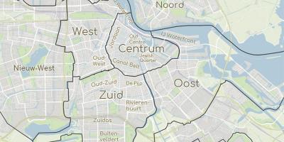 地图姆斯特丹地区的表示